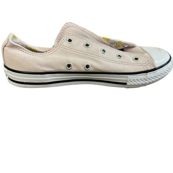 Converse Shoes Junior 4 Chuck Taylor Double Tongue Sneakers Pink Low‎ Top - Picture 12 of 13